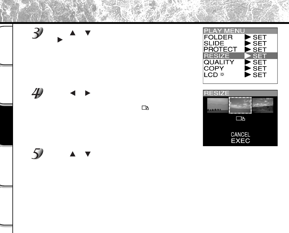 Reducing the image size (resize) (continued) | Toshiba PDR-M5 User Manual | Page 80 / 120