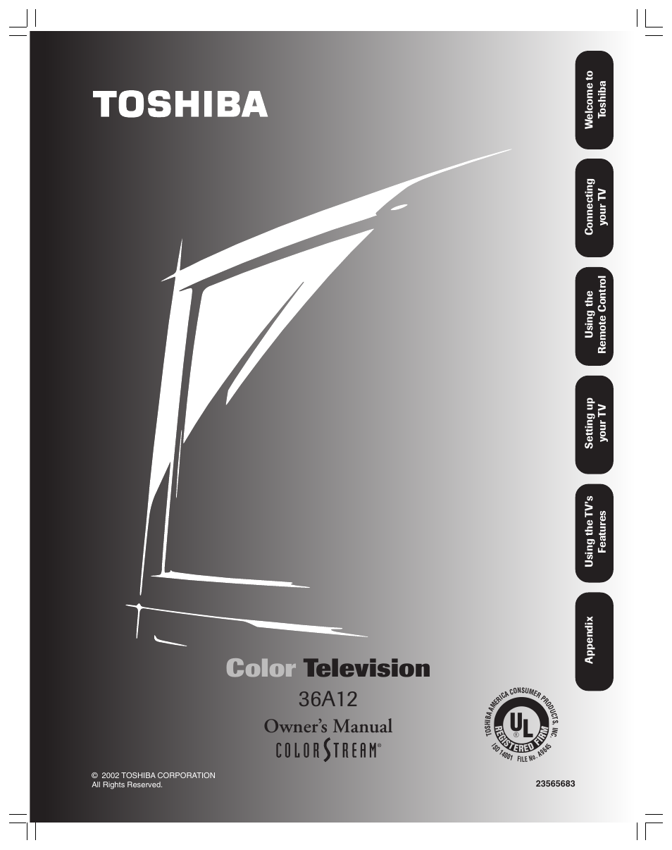 Toshiba 36A12 User Manual | 41 pages