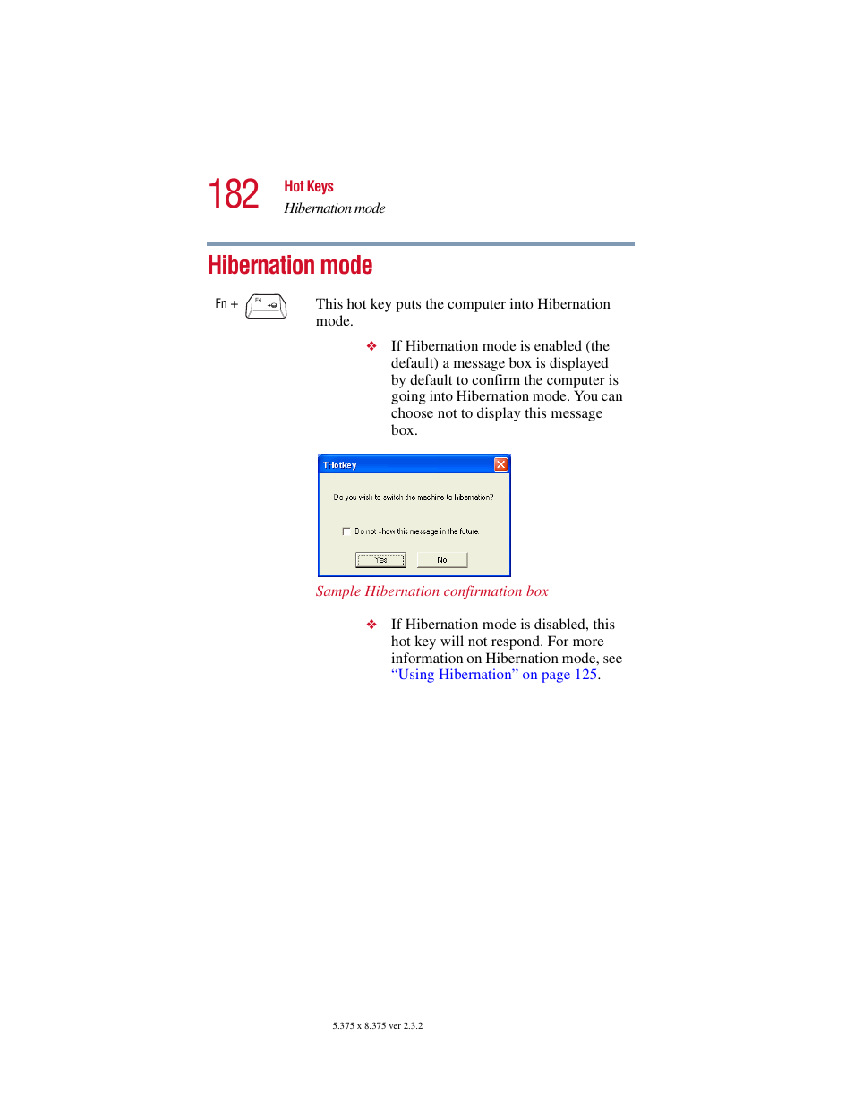 Hibernation mode | Toshiba VIRTUALTECH C6609-1201M1 User Manual | Page 182 / 209