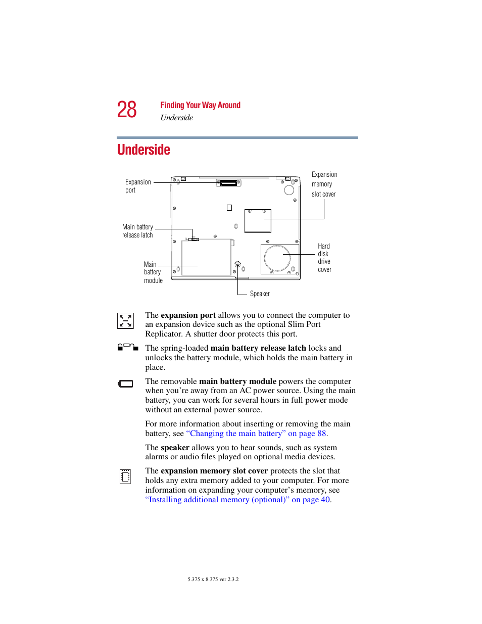Underside | Toshiba VIRTUALTECH C6609-1201M1 User Manual | Page 28 / 209