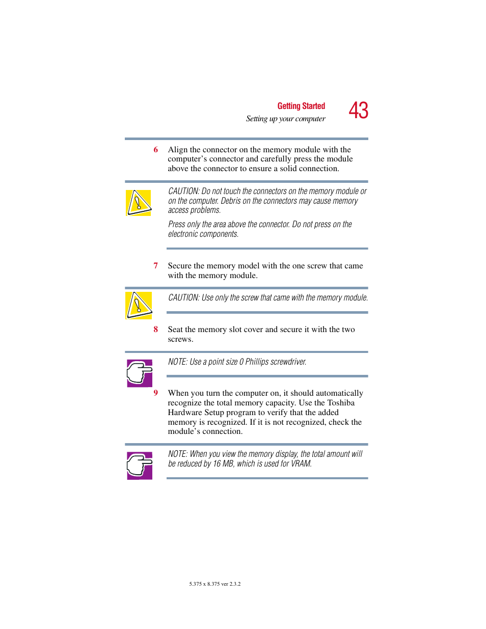 Toshiba VIRTUALTECH C6609-1201M1 User Manual | Page 43 / 209