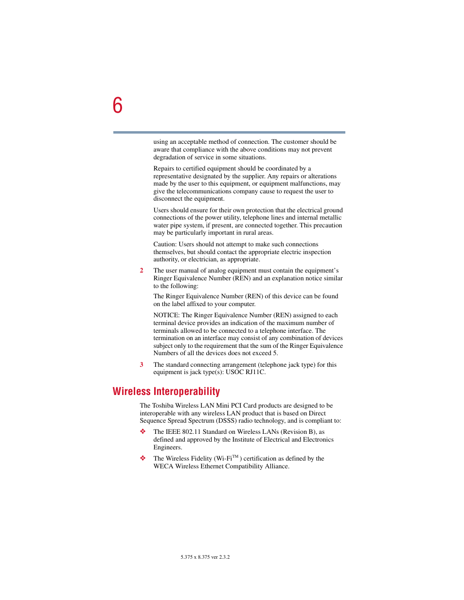 Wireless interoperability | Toshiba VIRTUALTECH C6609-1201M1 User Manual | Page 6 / 209