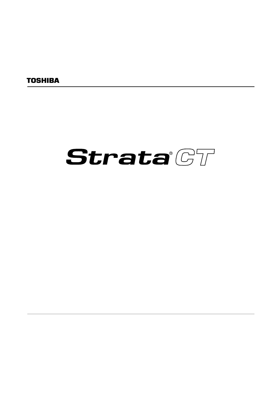 Toshiba Strata CT User Manual | 54 pages