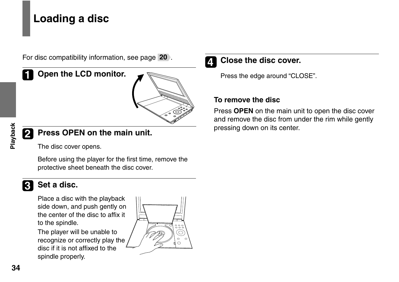 Loading a disc | Toshiba SD-P2900SR User Manual | Page 34 / 80