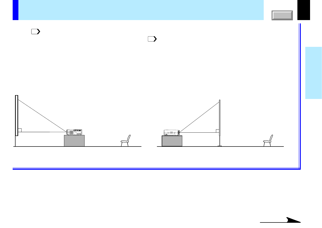 Installation and connection, Floor-mounted projector placement | Toshiba TLP780U User Manual | Page 17 / 80