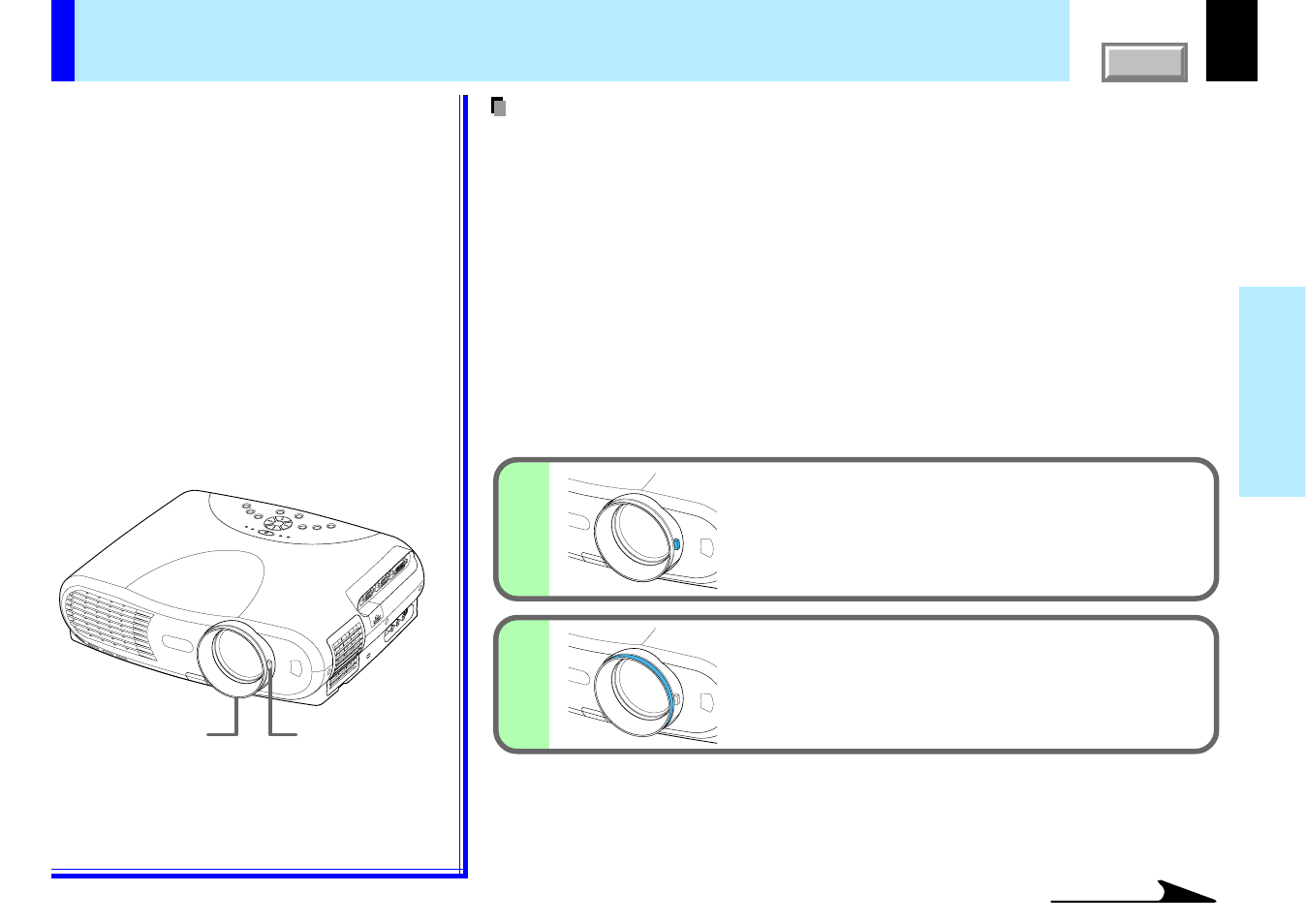 Projection on the screen (continued) | Toshiba TLP780U User Manual | Page 31 / 80