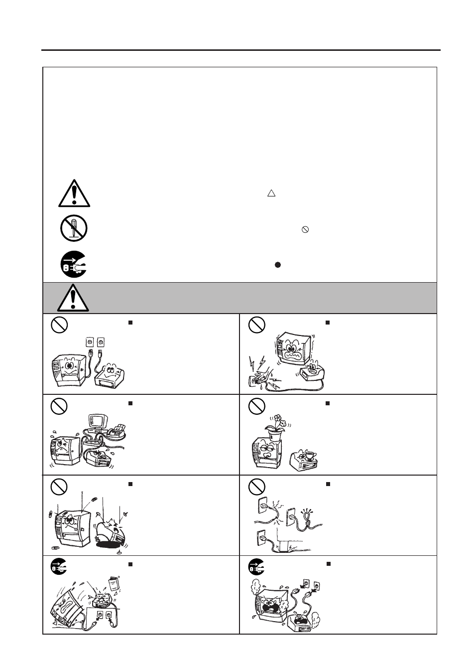 Warning, Safety summary, Meanings of each symbol | Toshiba B-880-QQ SERIES User Manual | Page 3 / 34
