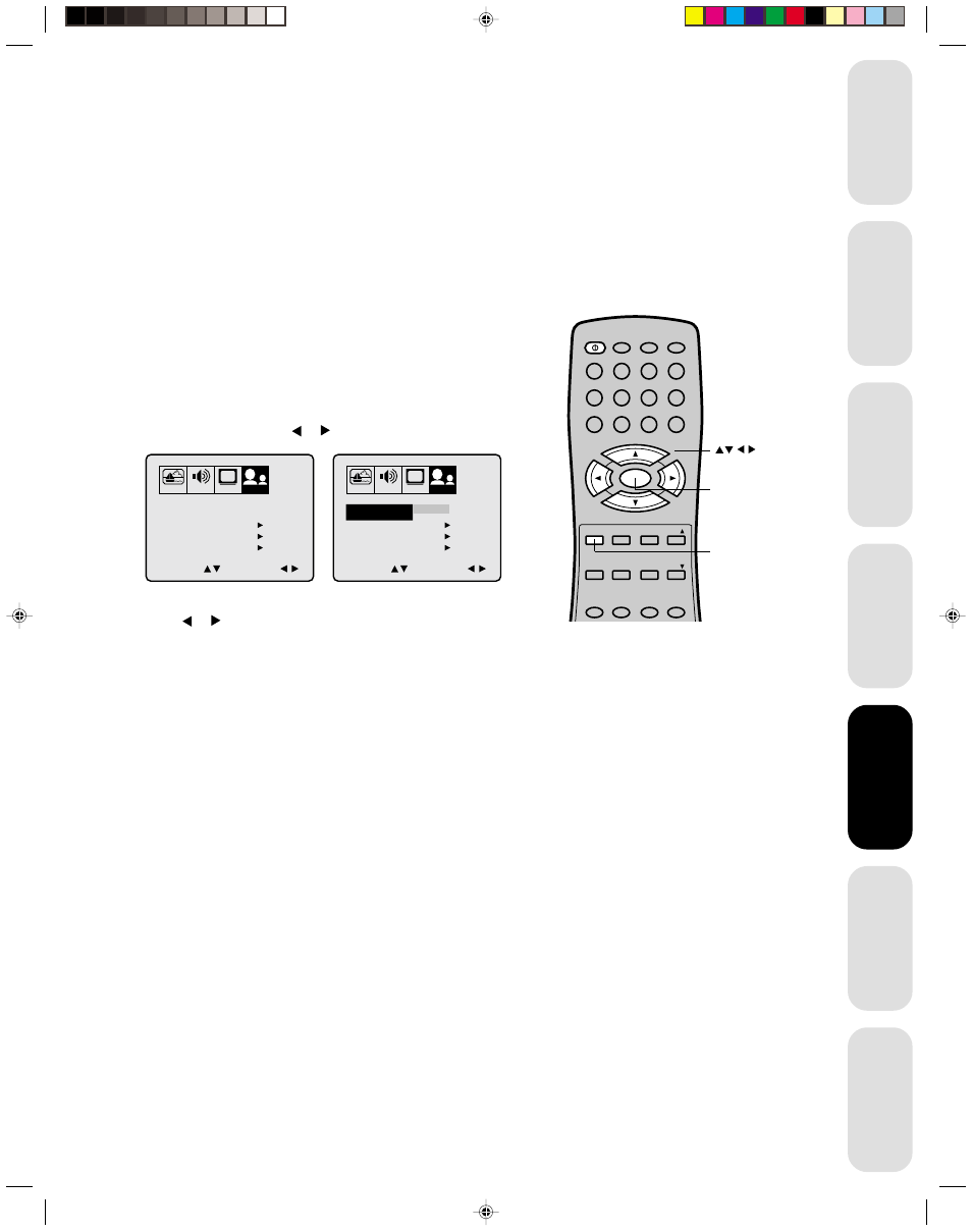 Setting up your tv, Changing the on-screen display language | Toshiba COLORSTREAM 20AF41 User Manual | Page 13 / 32