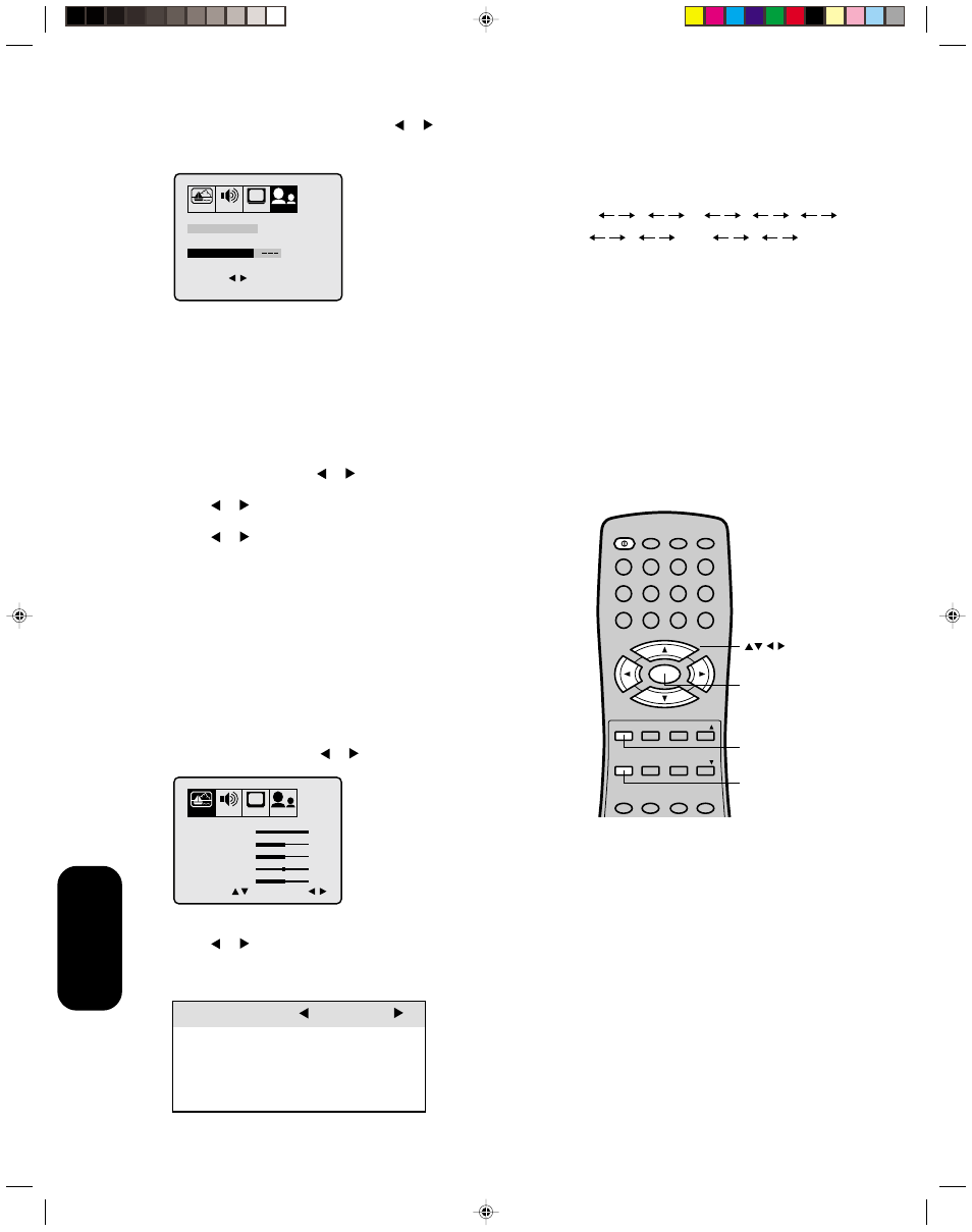 Adjusting the picture, Adjusting the picture quality, Using the tv ’s features selection pressing | Toshiba COLORSTREAM 20AF41 User Manual | Page 22 / 32