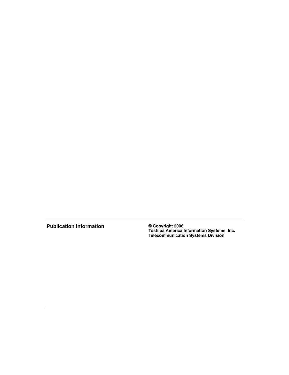 Publication information | Toshiba Strata CIX ACD Agent/Supervisor Telephone CIX-SG-CCACD-VB User Manual | Page 2 / 38