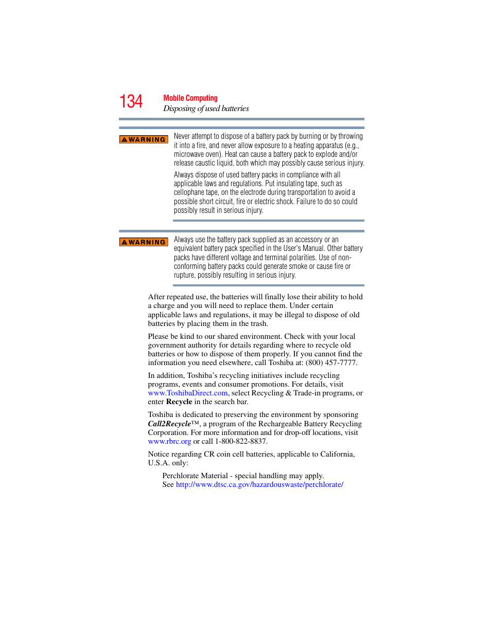 Toshiba SATELLITE M500 User Manual | Page 134 / 258