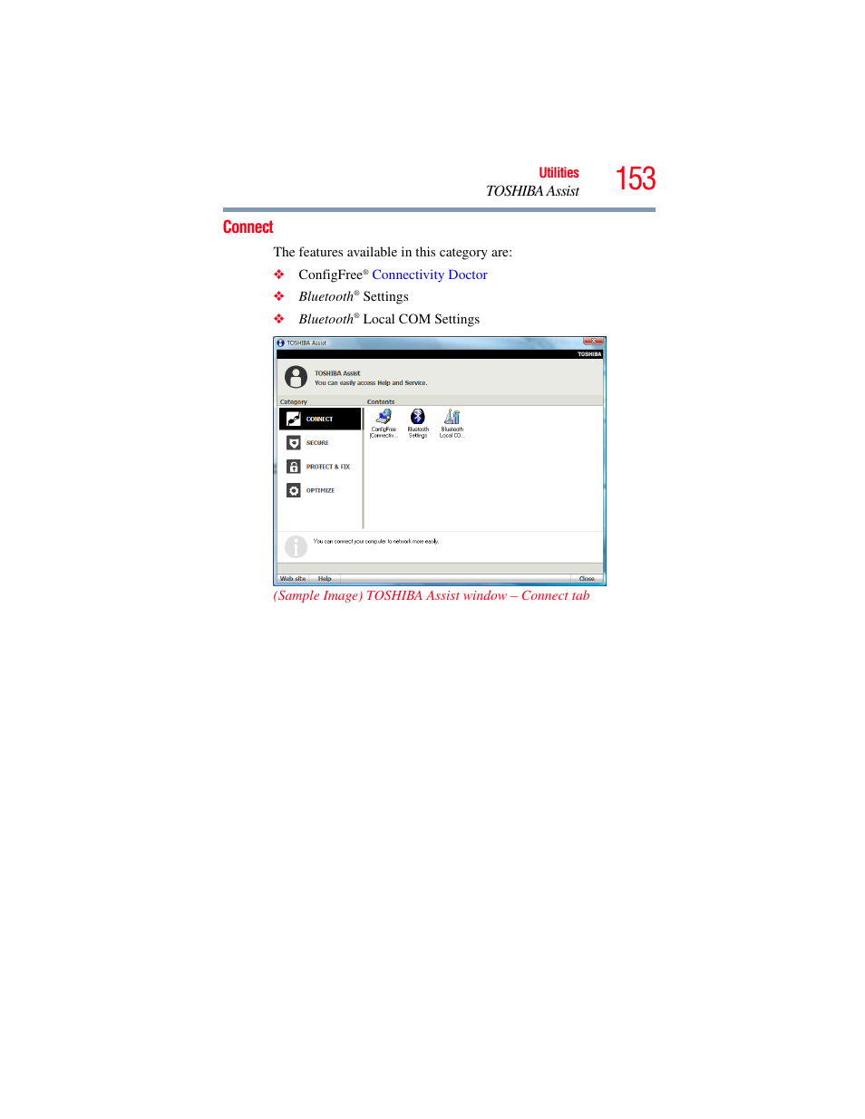 Connect | Toshiba SATELLITE M500 User Manual | Page 153 / 258