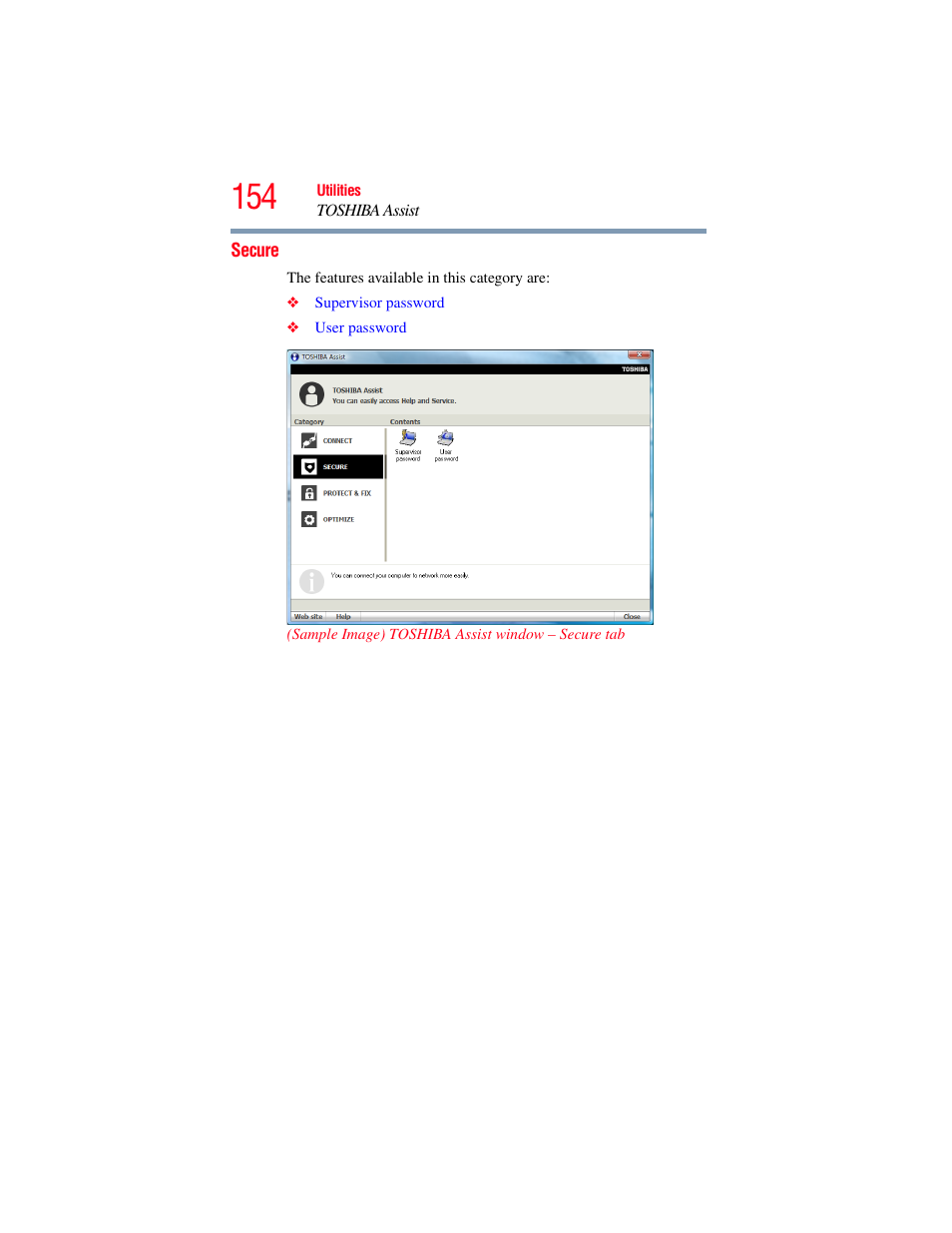 Secure | Toshiba SATELLITE M500 User Manual | Page 154 / 258