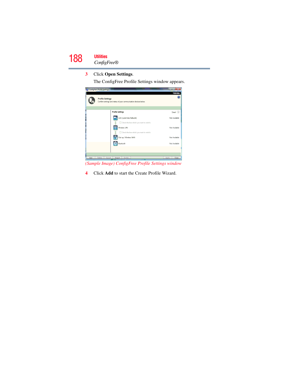 Toshiba SATELLITE M500 User Manual | Page 188 / 258