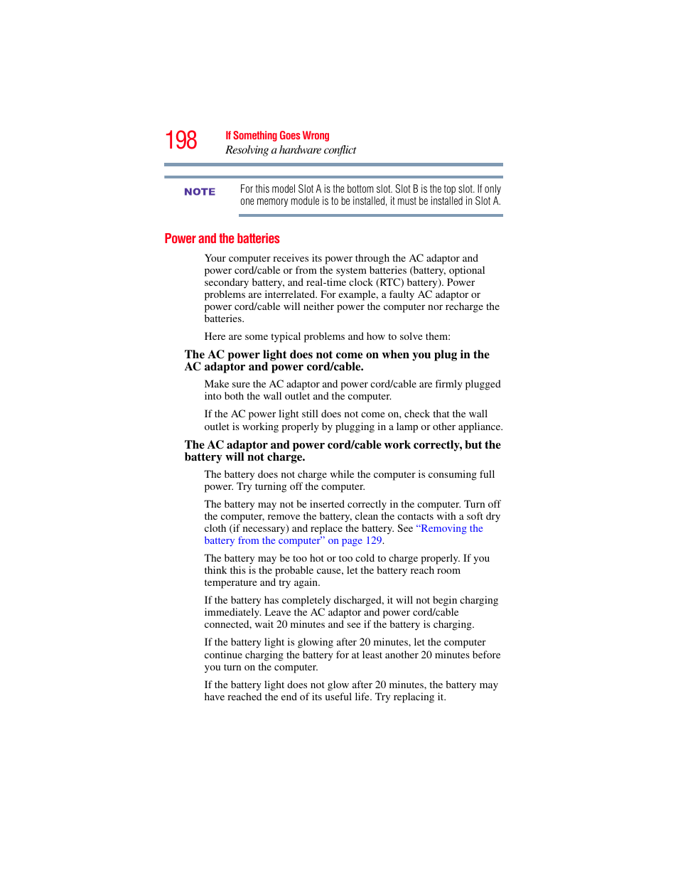 Power and the batteries | Toshiba SATELLITE M500 User Manual | Page 198 / 258