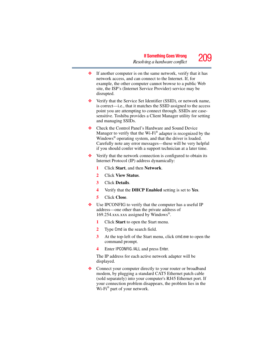 Toshiba SATELLITE M500 User Manual | Page 209 / 258