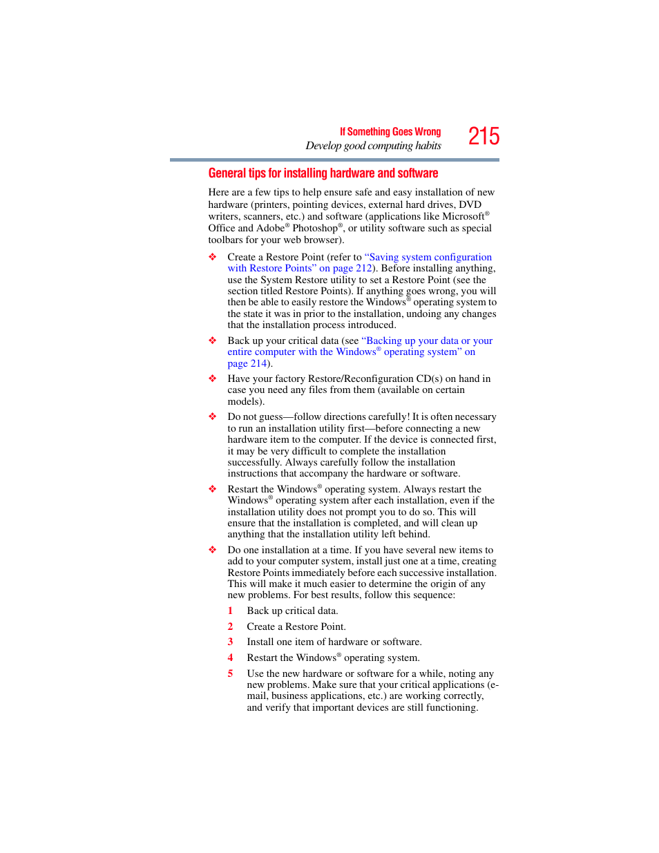 Toshiba SATELLITE M500 User Manual | Page 215 / 258