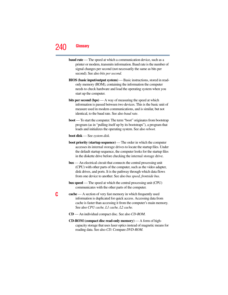 Toshiba SATELLITE M500 User Manual | Page 240 / 258