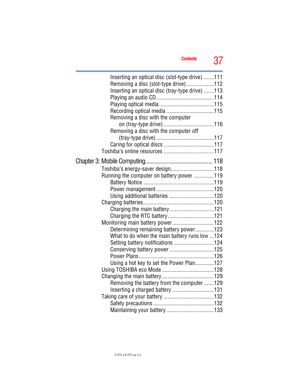 Toshiba SATELLITE M500 User Manual | Page 37 / 258