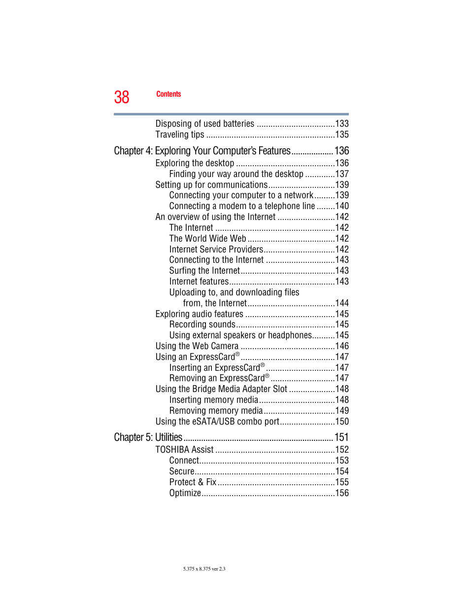 Toshiba SATELLITE M500 User Manual | Page 38 / 258