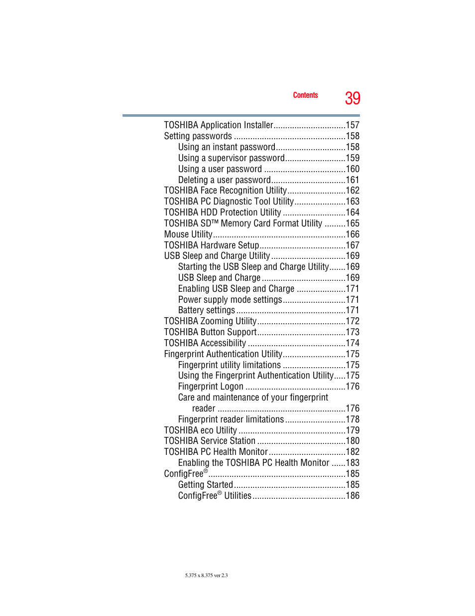 Toshiba SATELLITE M500 User Manual | Page 39 / 258