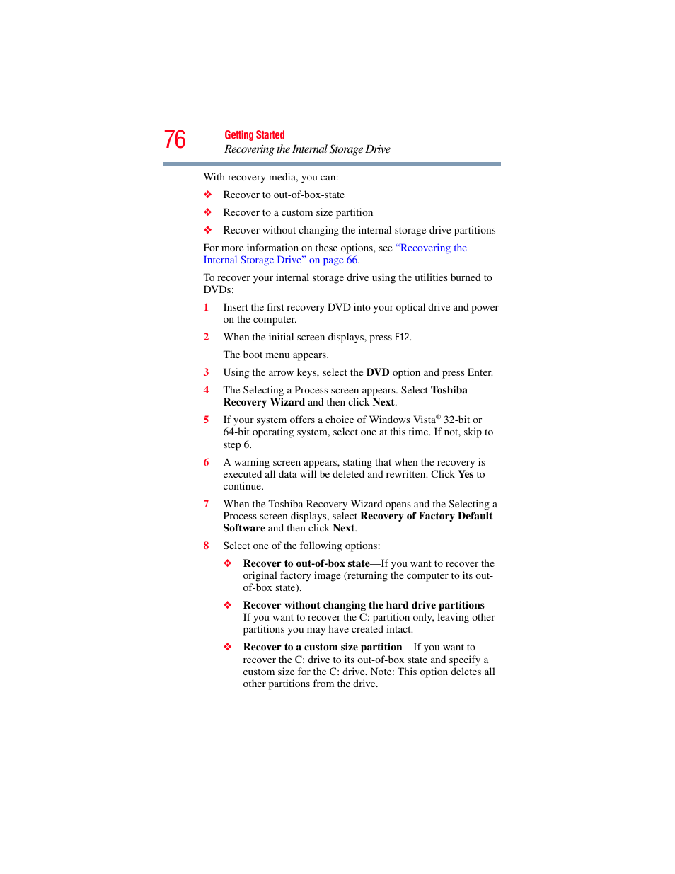 Toshiba SATELLITE M500 User Manual | Page 76 / 258