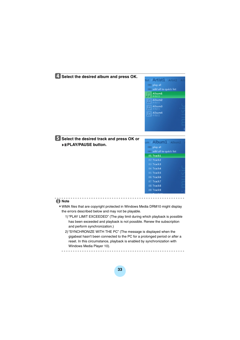 Toshiba Portable MP3 Player User Manual | Page 33 / 102