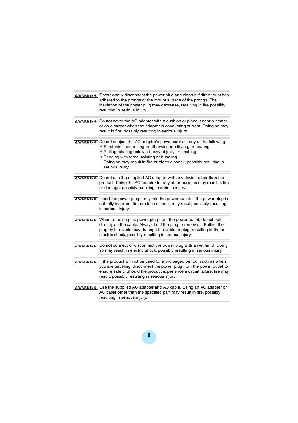 Toshiba Portable MP3 Player User Manual | Page 8 / 102
