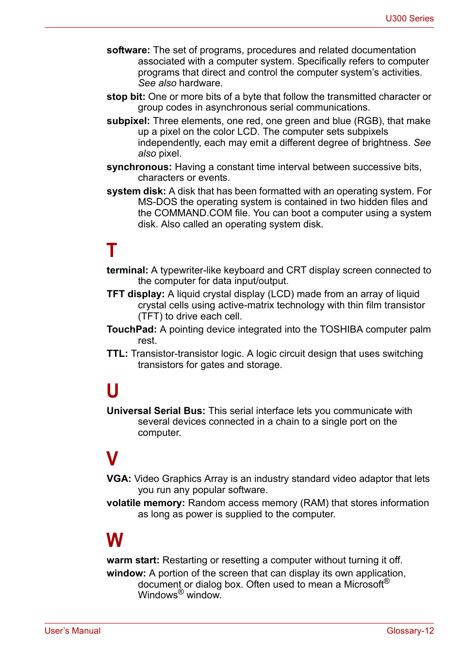 Toshiba U300 Series PSA50 YXT User Manual | Page 144 / 147