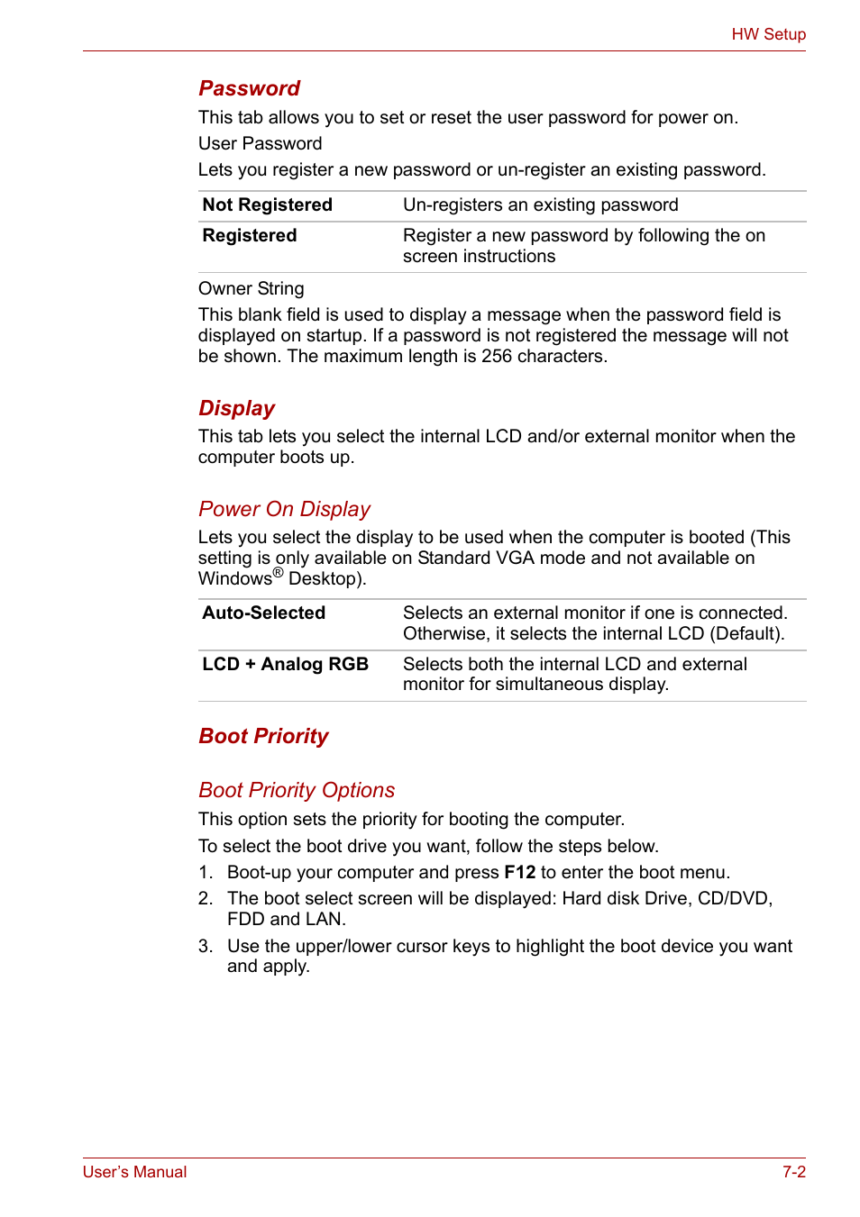 Boot priority | Toshiba U300 Series PSA50 YXT User Manual | Page 89 / 147