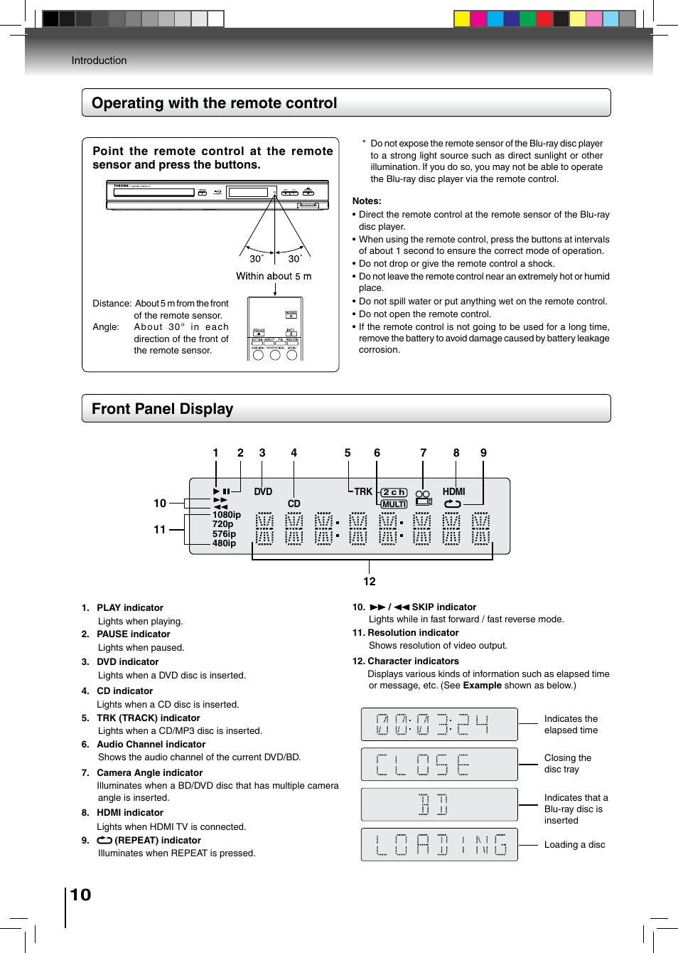 Toshiba BDX2500KU User Manual | Page 10 / 60