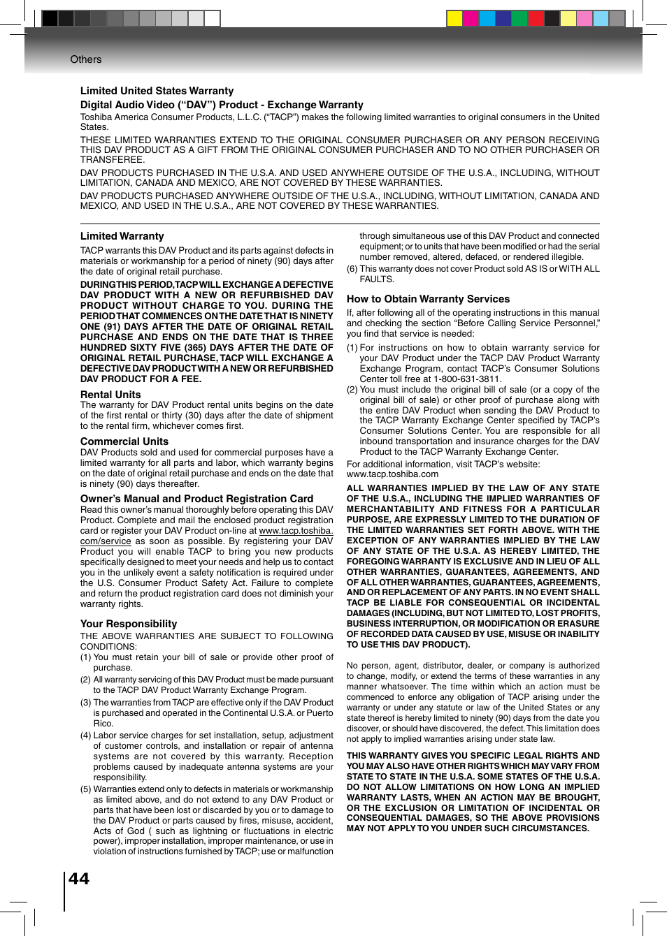 Toshiba BDX2500KU User Manual | Page 44 / 60