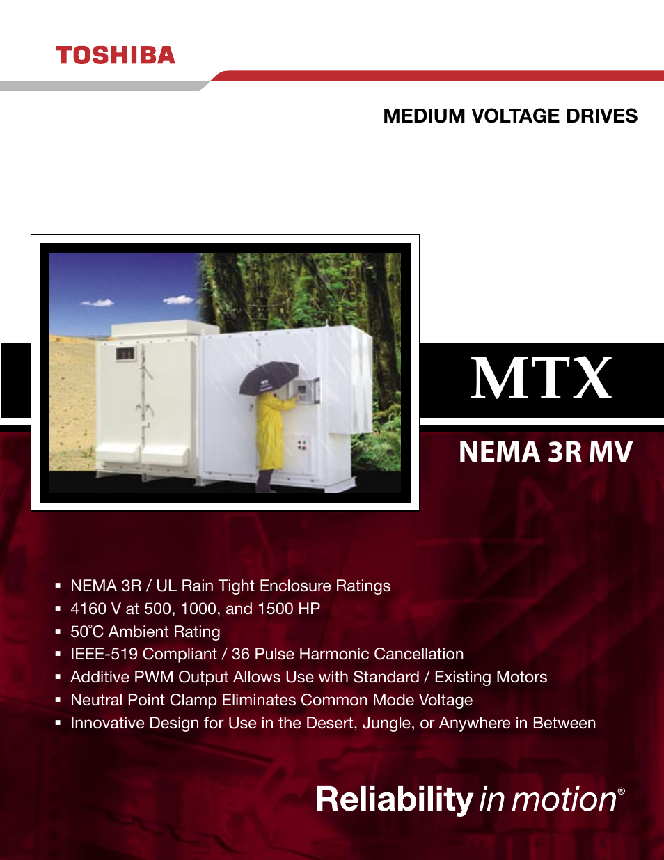 Toshiba MTX NEMA 3R MV User Manual | 2 pages