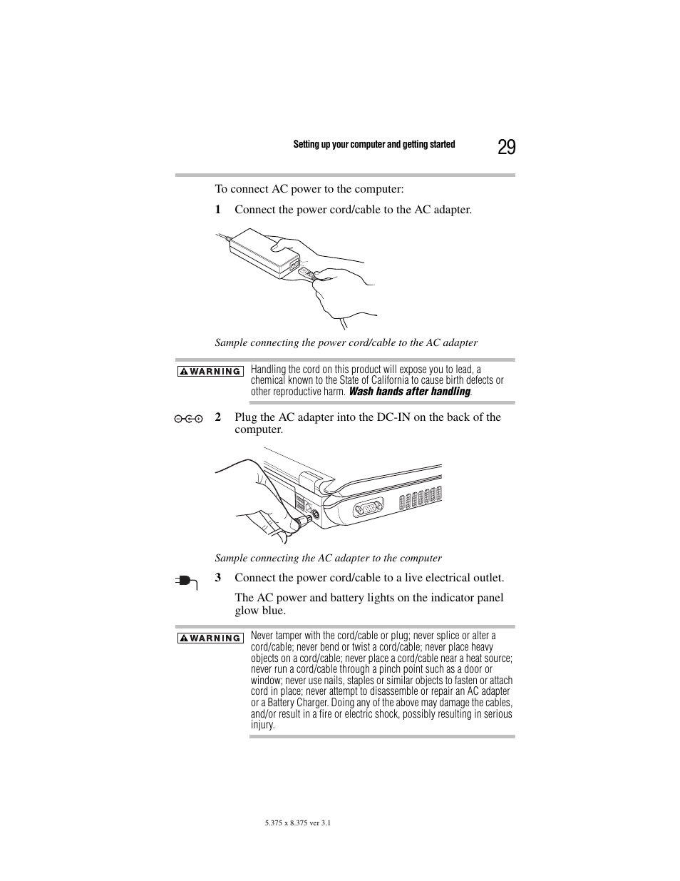 Toshiba Satellite A100/A105 User Manual | Page 29 / 72