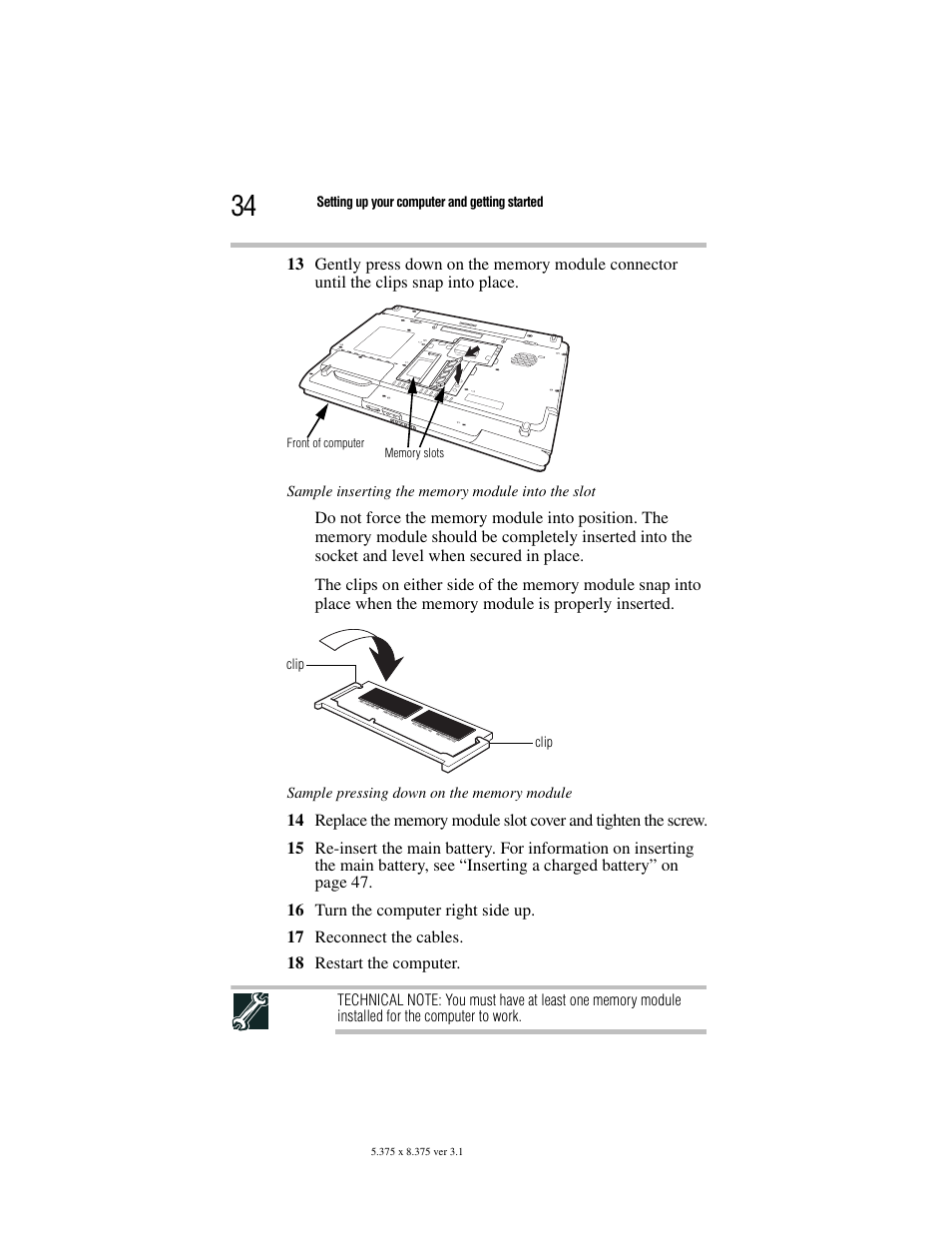 Toshiba Satellite A100/A105 User Manual | Page 34 / 72