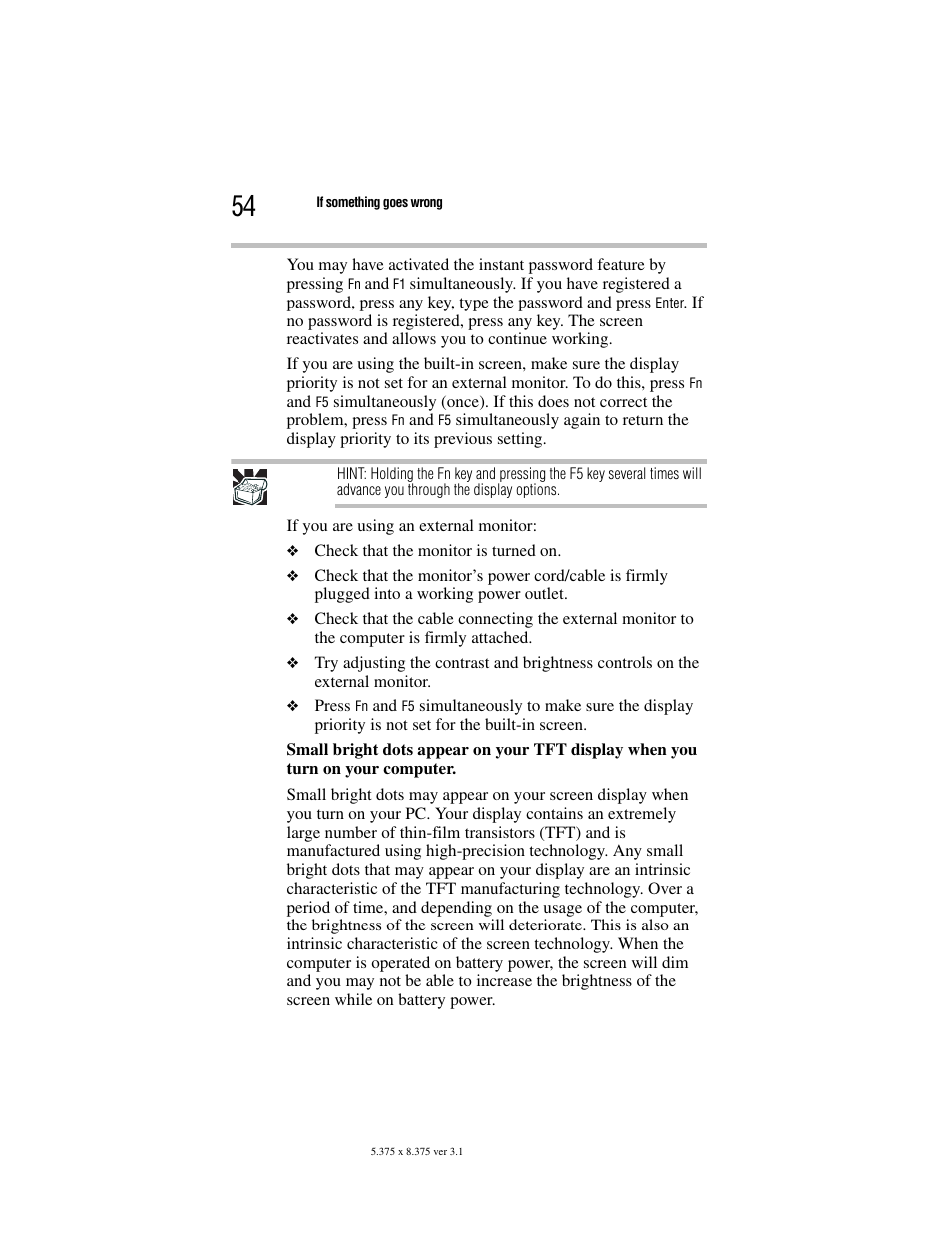 Toshiba Satellite A100/A105 User Manual | Page 54 / 72