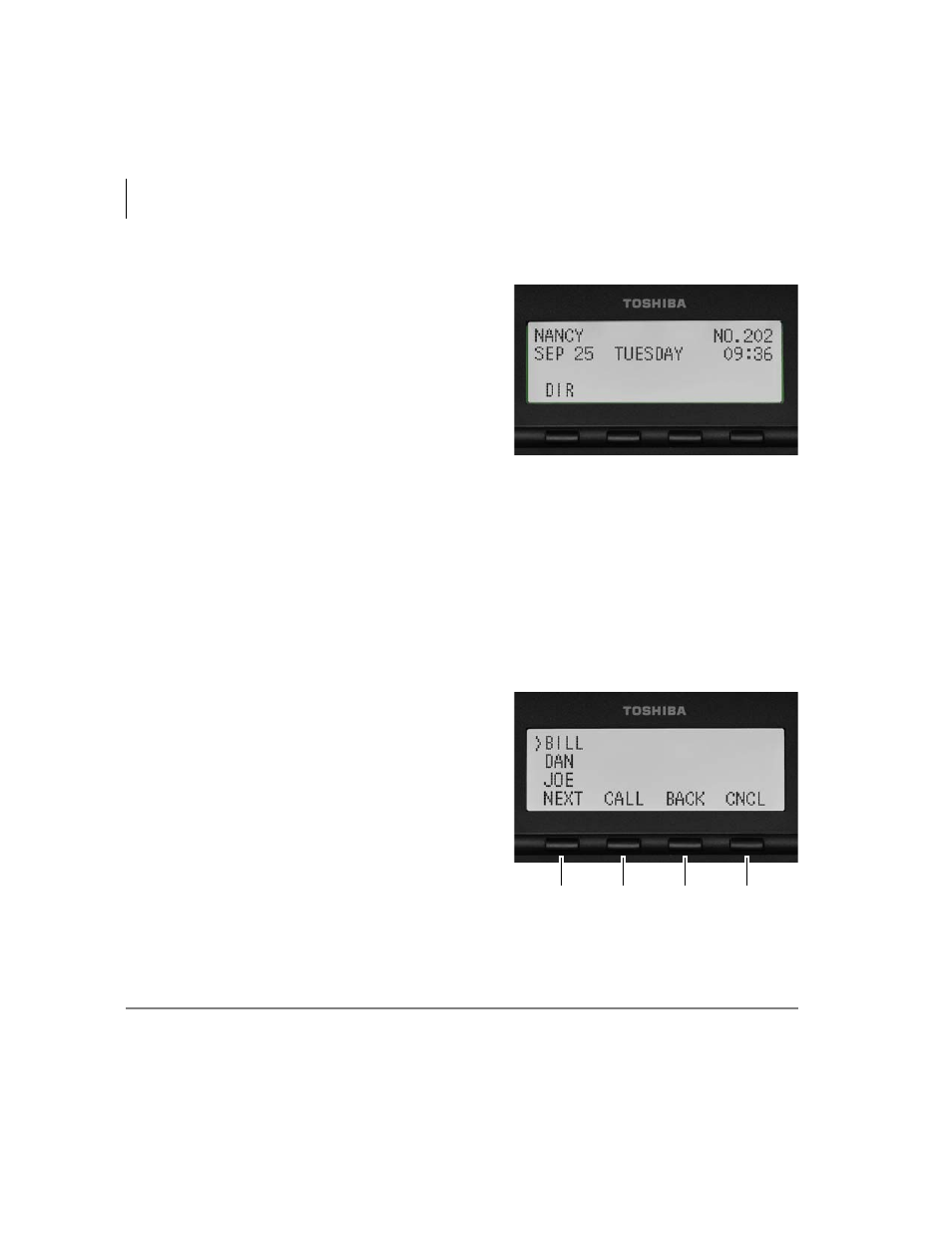 Line lcd display, Soft keys | Toshiba DP5000-Series User Manual | Page 26 / 142