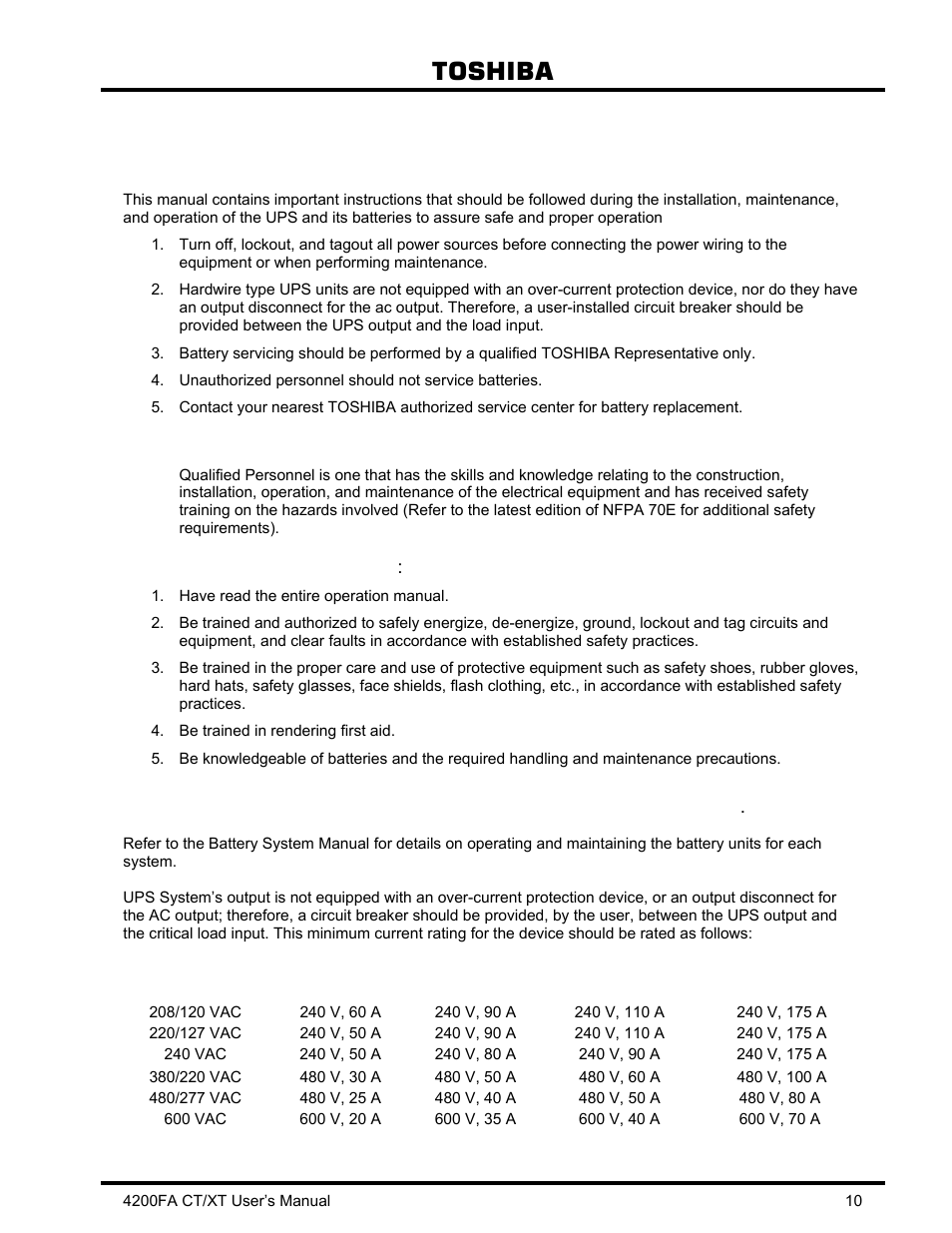 Important safety instructions, Save these instructions, Toshiba | Toshiba 4200FA CT/XT User Manual | Page 11 / 68