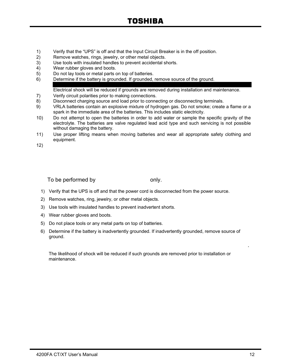 Toshiba | Toshiba 4200FA CT/XT User Manual | Page 13 / 68