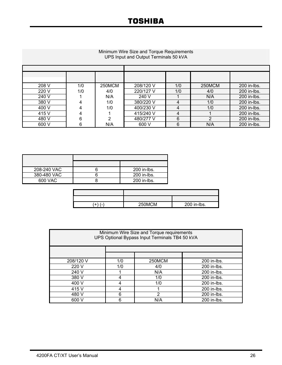 Toshiba | Toshiba 4200FA CT/XT User Manual | Page 27 / 68