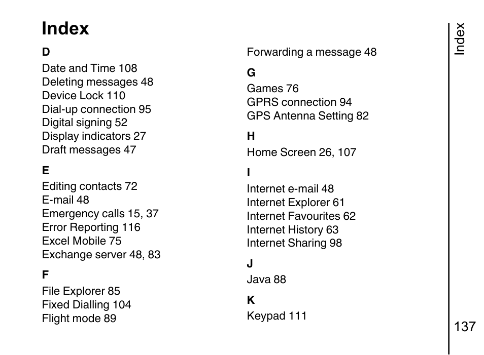 Index | Toshiba Portege G710 User Manual | Page 138 / 140