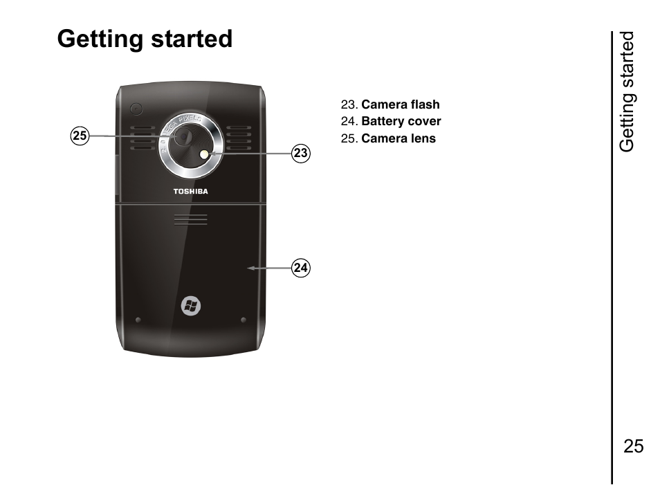 Getting started, Getting started 25 | Toshiba Portege G710 User Manual | Page 26 / 140