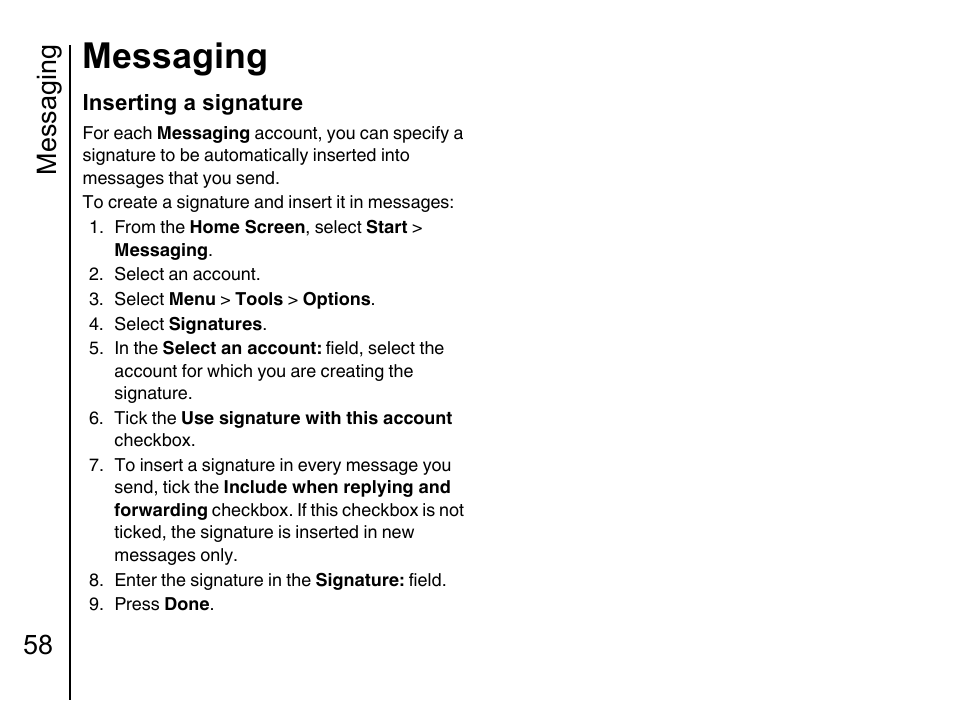 Messaging, Messaging 58 | Toshiba Portege G710 User Manual | Page 59 / 140