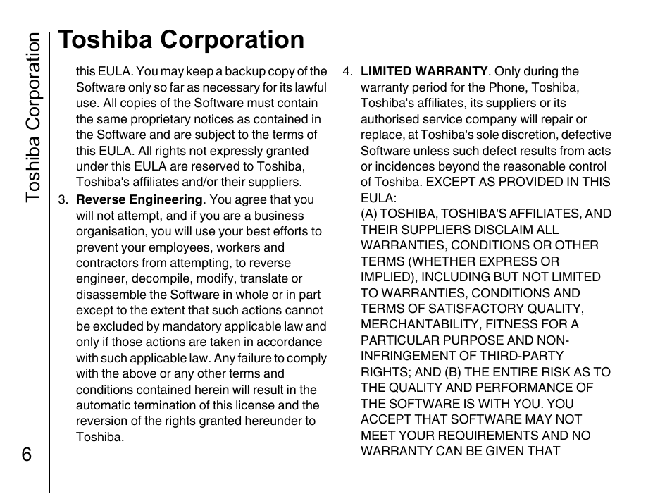 Toshiba corporation, Toshiba corporation 6 | Toshiba Portege G710 User Manual | Page 7 / 140