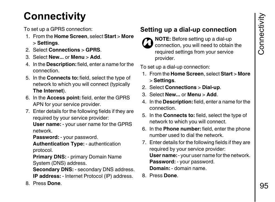 Connectivity, Connectivity 95 | Toshiba Portege G710 User Manual | Page 96 / 140