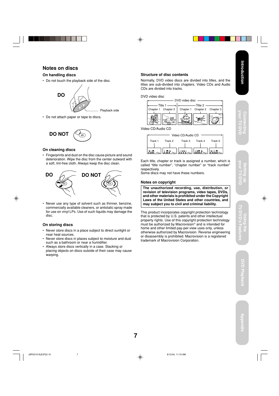 Do do not do not do | Toshiba 23HLV84 User Manual | Page 7 / 68