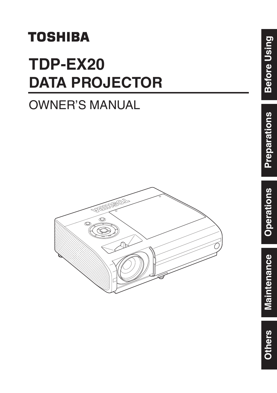 Toshiba TDP-EX20 User Manual | 50 pages