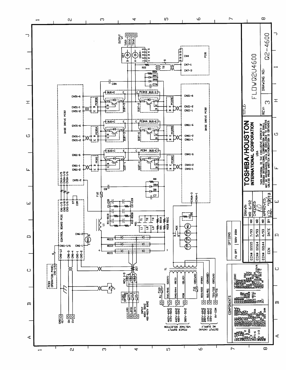Toshiba/houston, Fldwq2u4600, Q2-4600 | International corporation | Toshiba Q-Flowsaver II User Manual | Page 100 / 107
