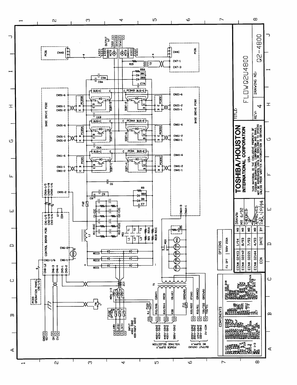 Toshiba/houston, Fldwq2u4800, Q2-4800 | International corporation | Toshiba Q-Flowsaver II User Manual | Page 101 / 107