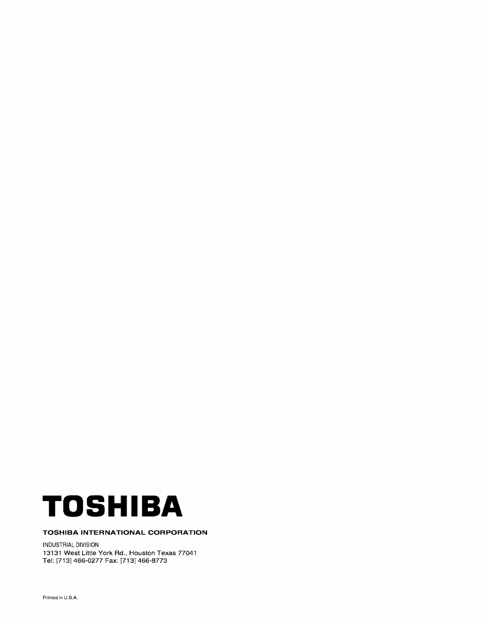 Toshiba | Toshiba Q-Flowsaver II User Manual | Page 107 / 107